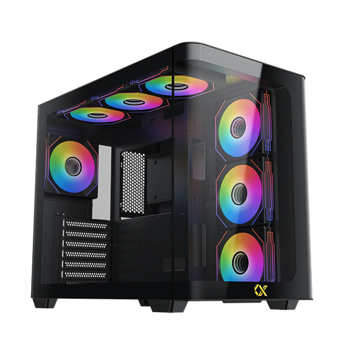 Boitier Moyen Tour E-ATX Xigmatek Pano RGB avec panneaux vitrés (Noir)