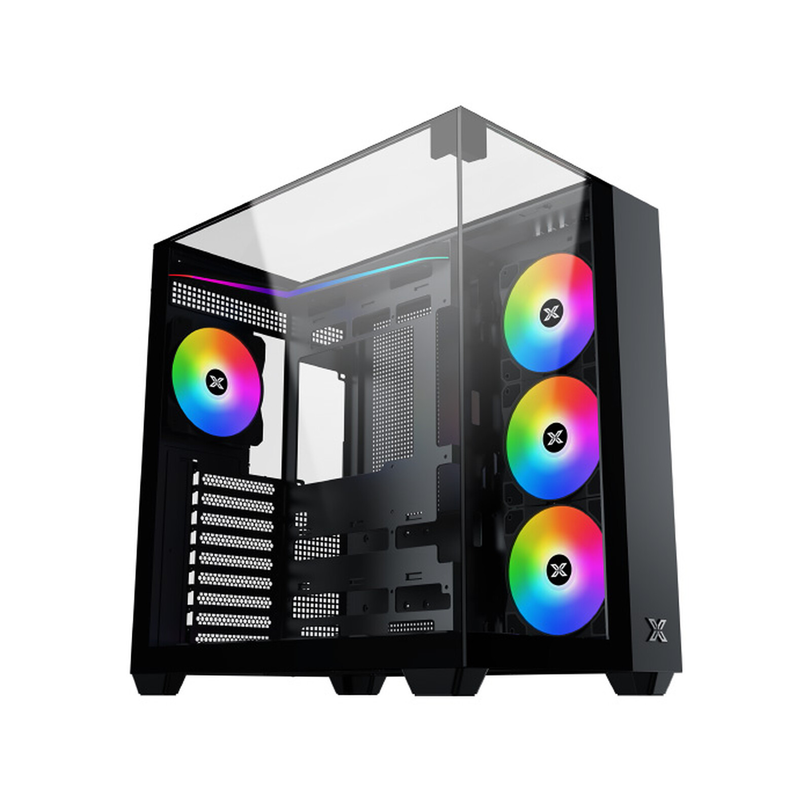 Boitier Moyen Tour ATX Xigmatek Aqua V RGB avec panneaux vitrés (Noir)