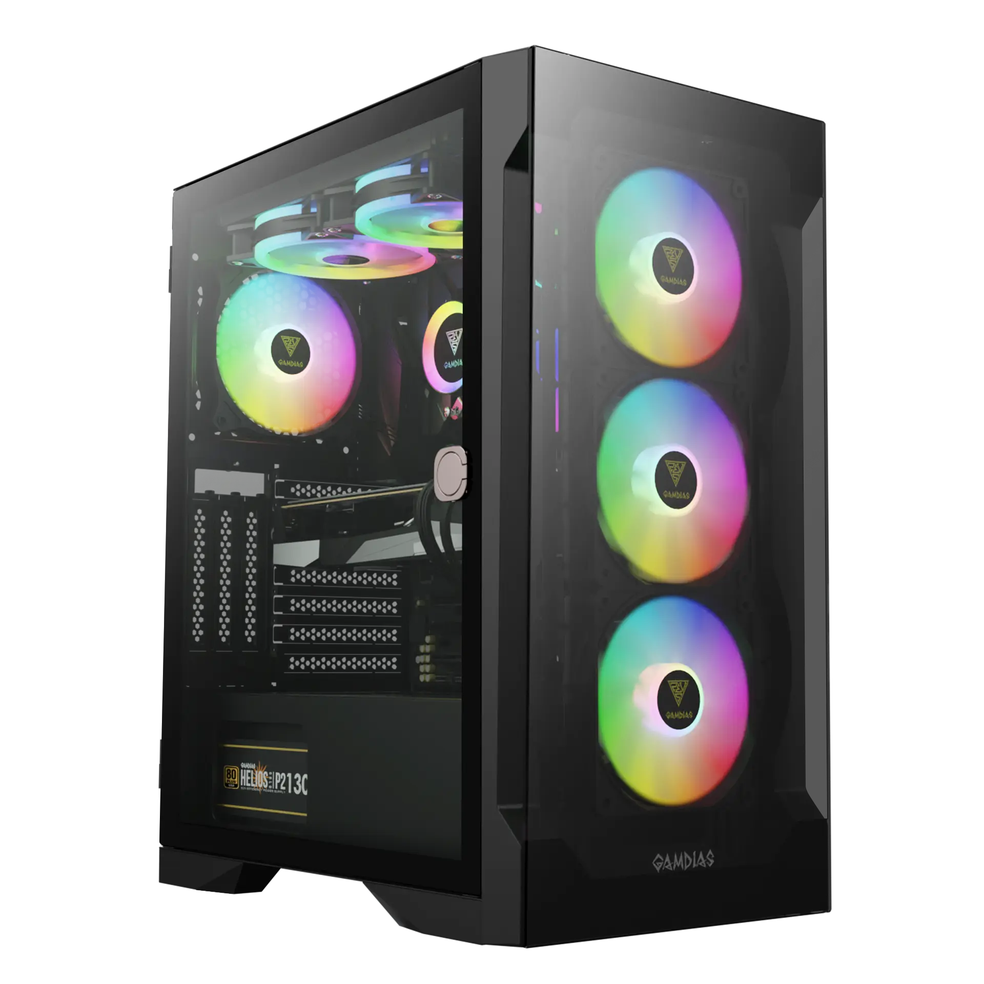 Boitier Moyen Tour ATX Gamdias Talos E2 Elite RGB avec panneaux vitrés (Noir)