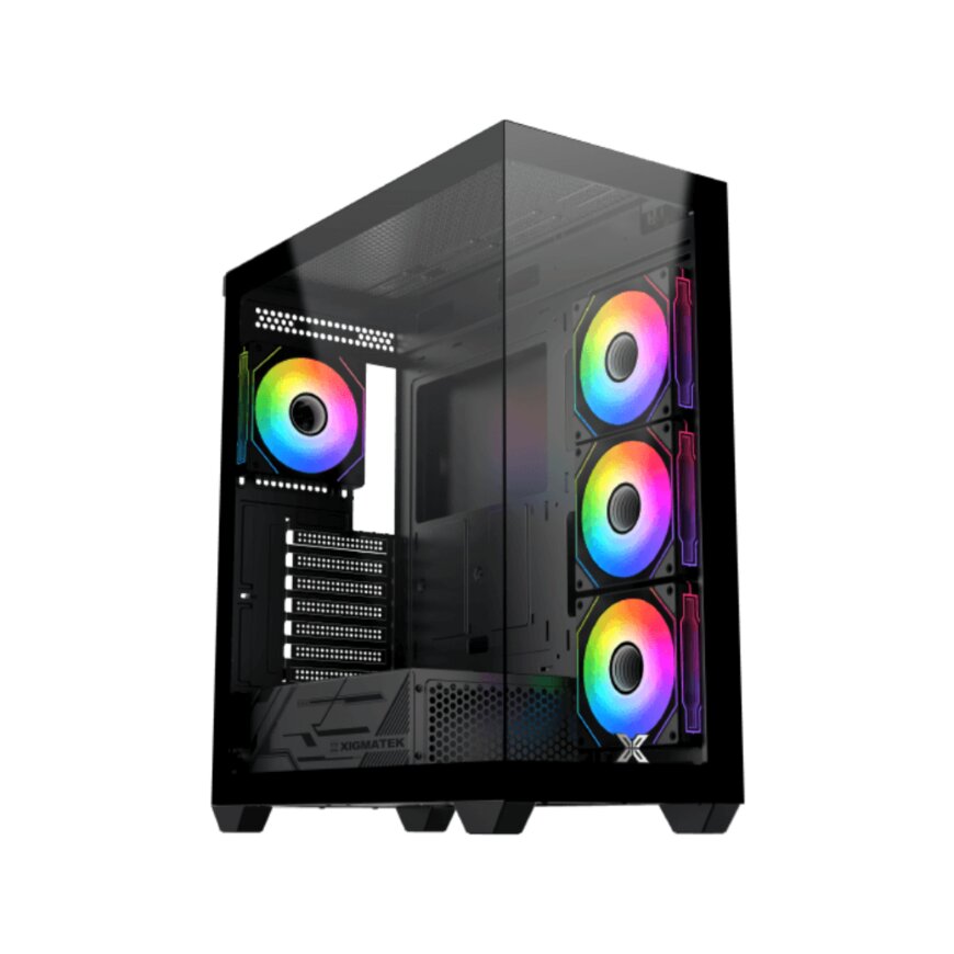 Boitier Moyen Tour E-ATX Xigmatek Blast RGB avec panneaux vitrés (Noir)