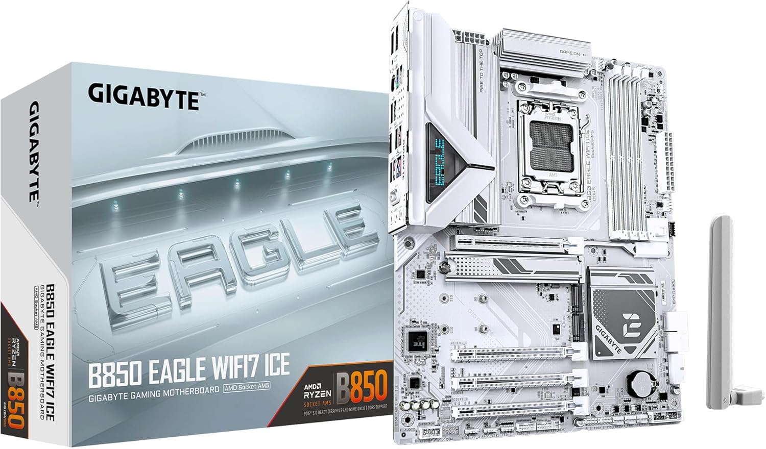 Carte Mère Gigabyte B850 Eagle WiFi7 Ice (AMD AM5) ATX