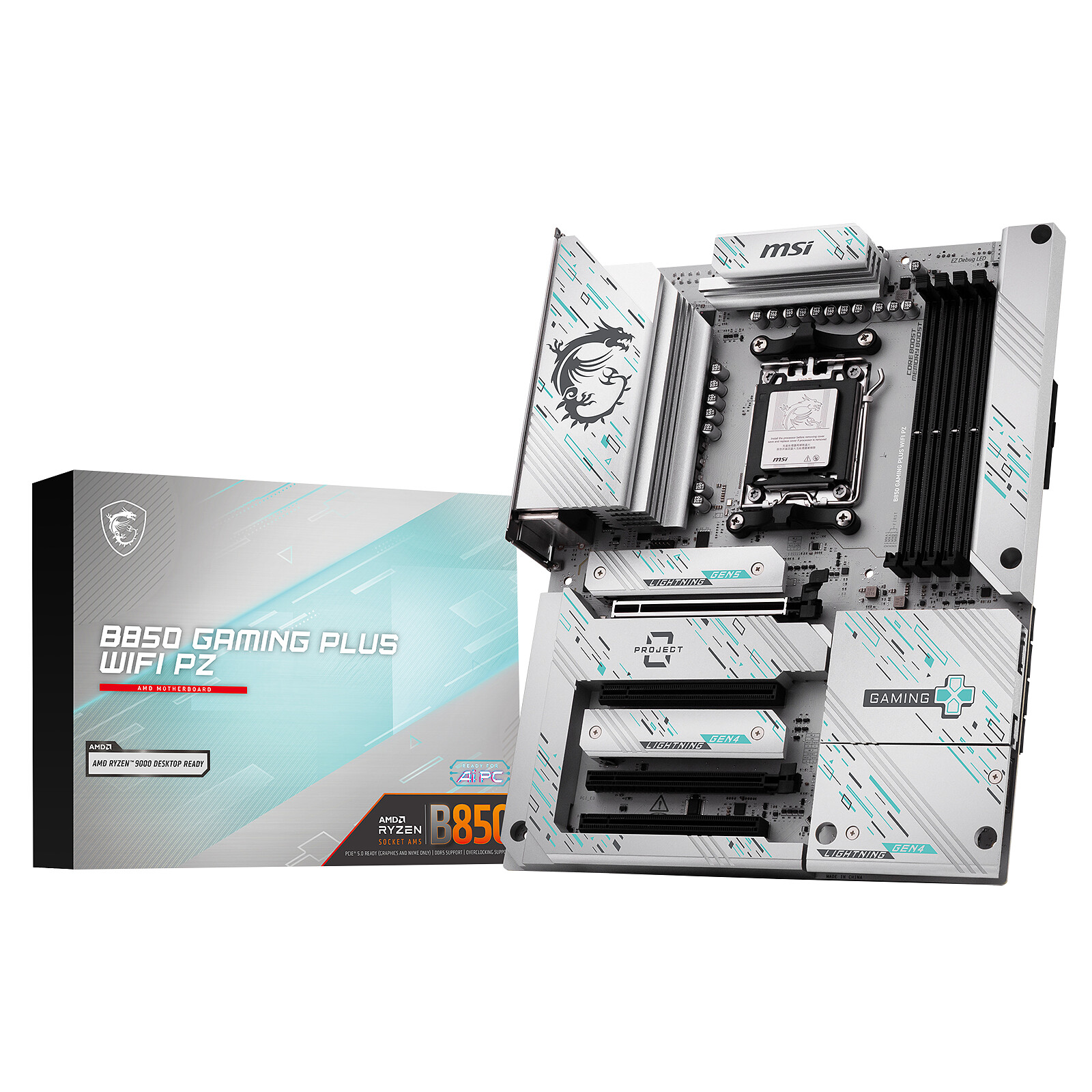 Carte Mère MSI B850 Gaming Plus WiFi Project Zero (AMD AM5) ATX