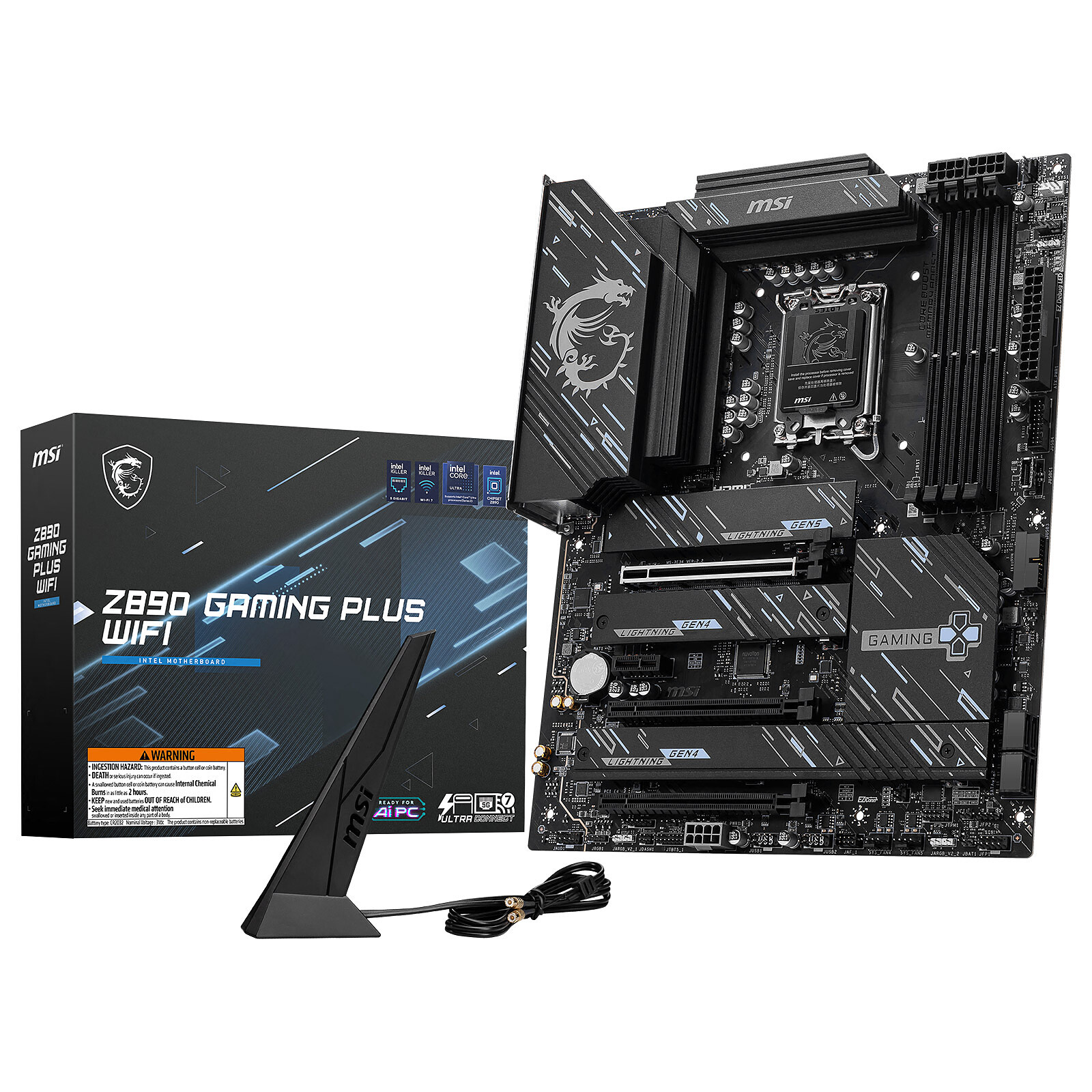 Carte Mère MSI Z890 Gaming Plus WiFi (Intel LGA 1851) ATX