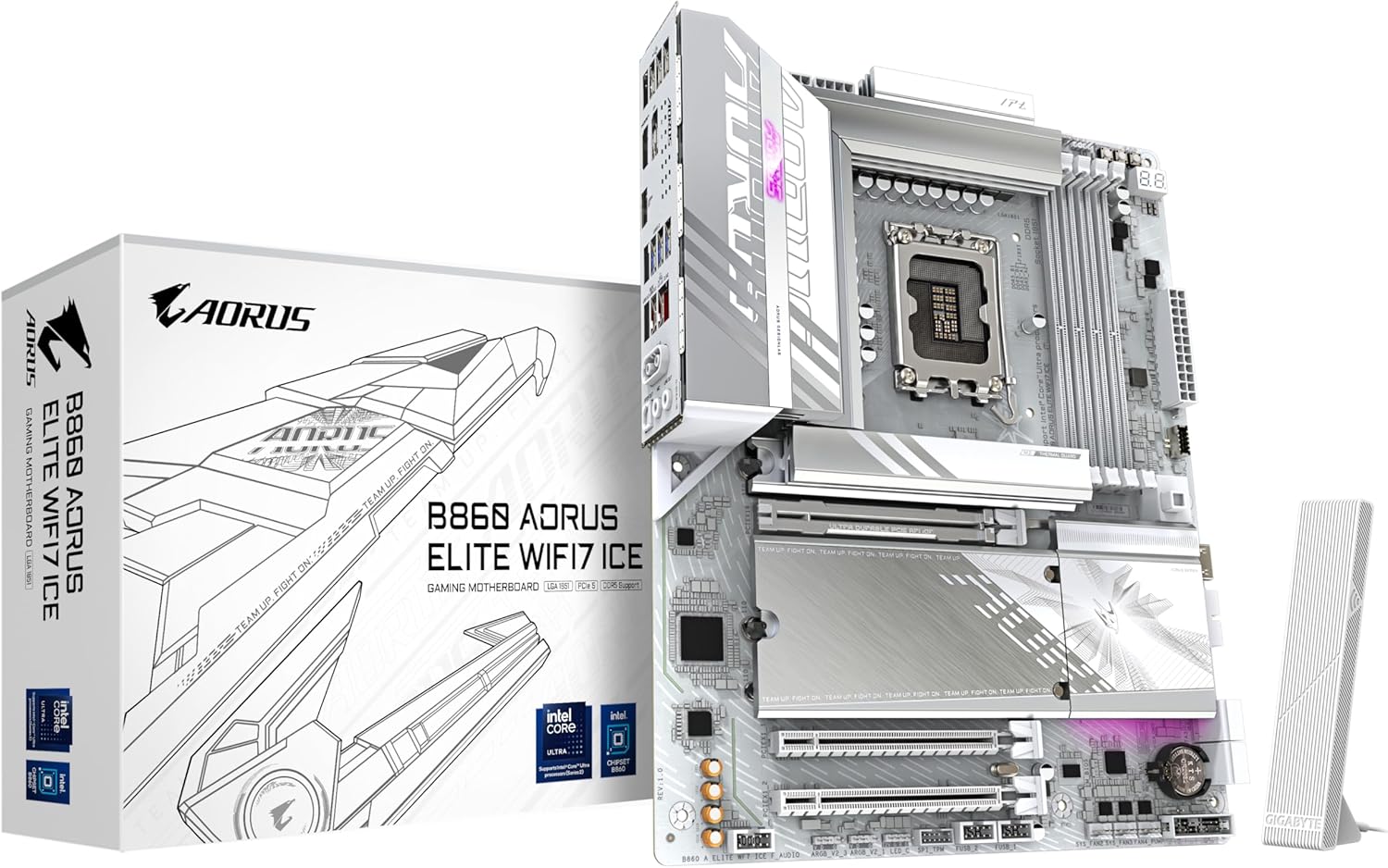 Carte Mère Gigabyte B860 Aorus Elite WiFi7 Ice (Intel LGA 1851) ATX