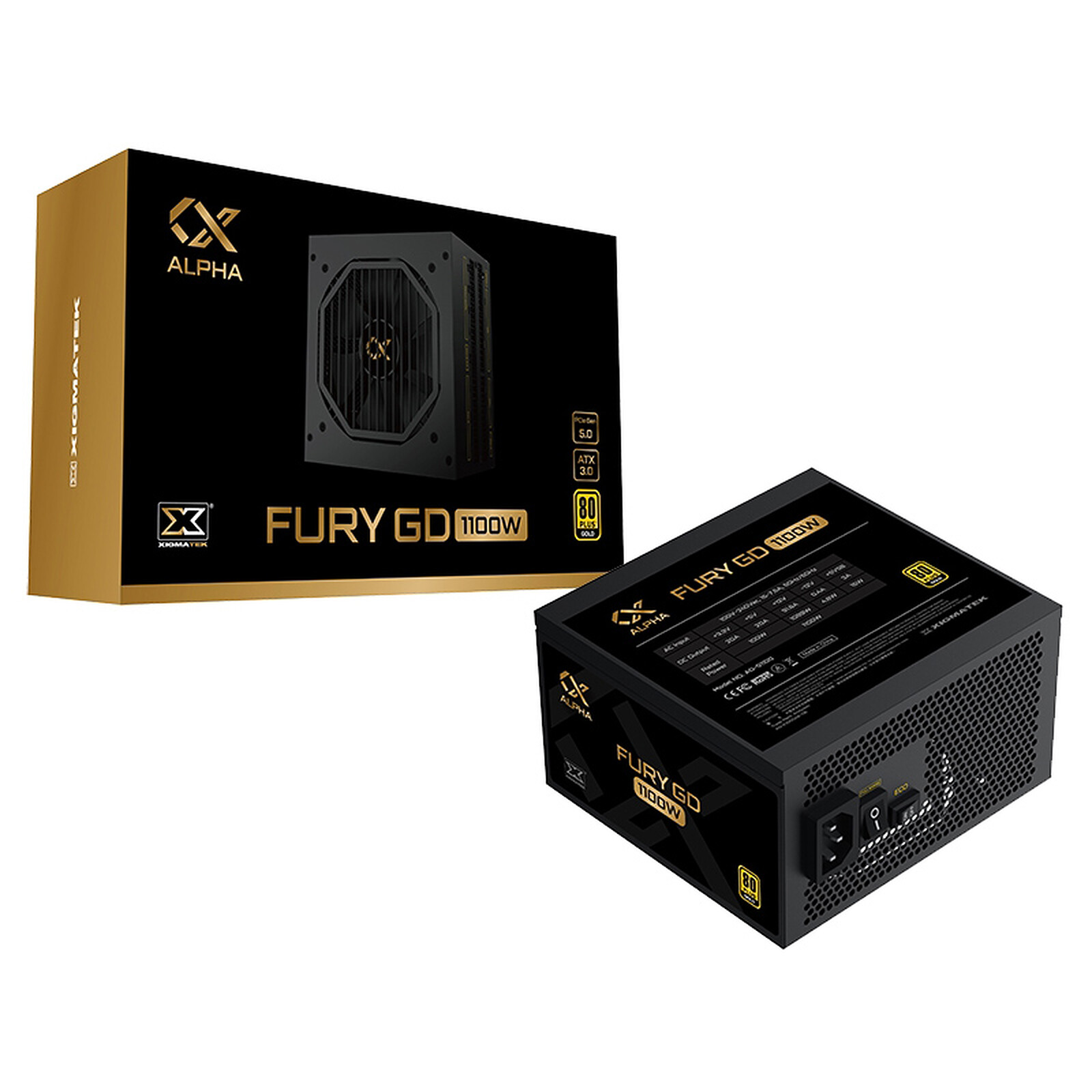 Alimentation ATX Xigmatek Fury GD - 1100W (Noir)