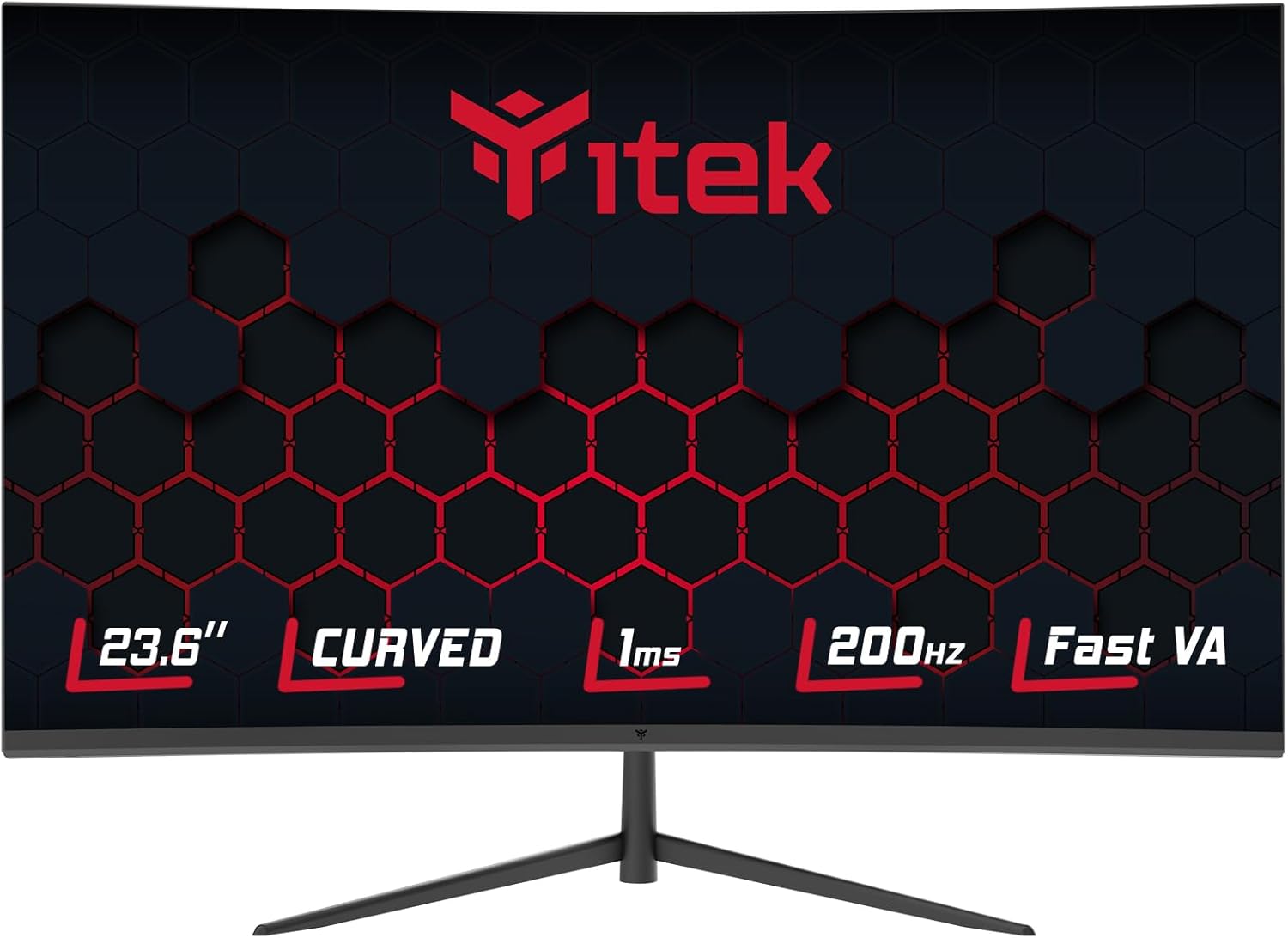 Ecran incurvé 24" iTek GGC Full HD (Noir) 200Hz