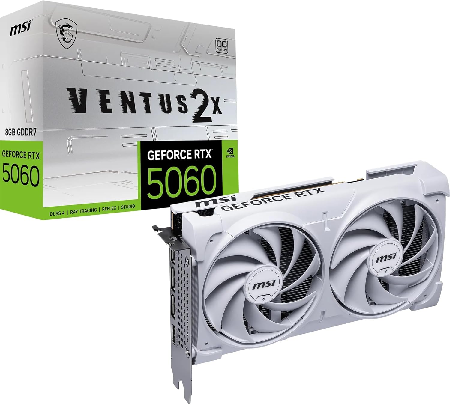 Carte Graphique MSI GeForce RTX 5060 Ventus 2X OC White