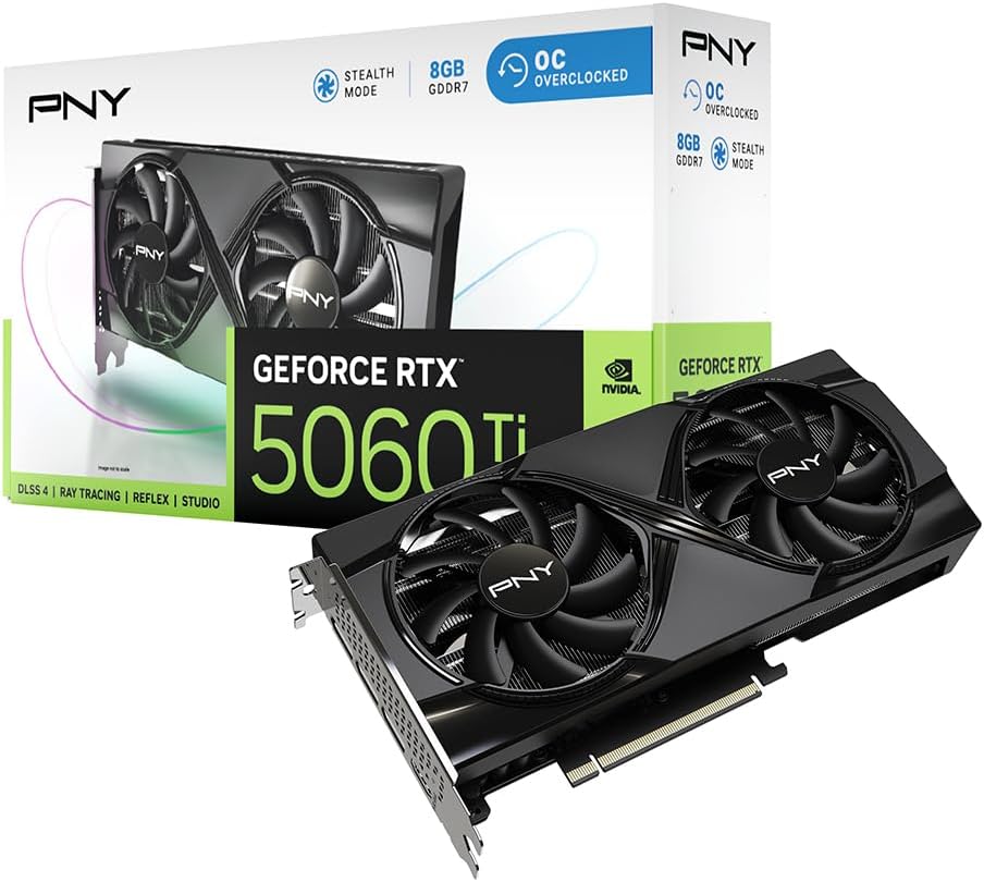 Carte Graphique PNY GeForce RTX 5060 Ti Dual Fan OC 8Go