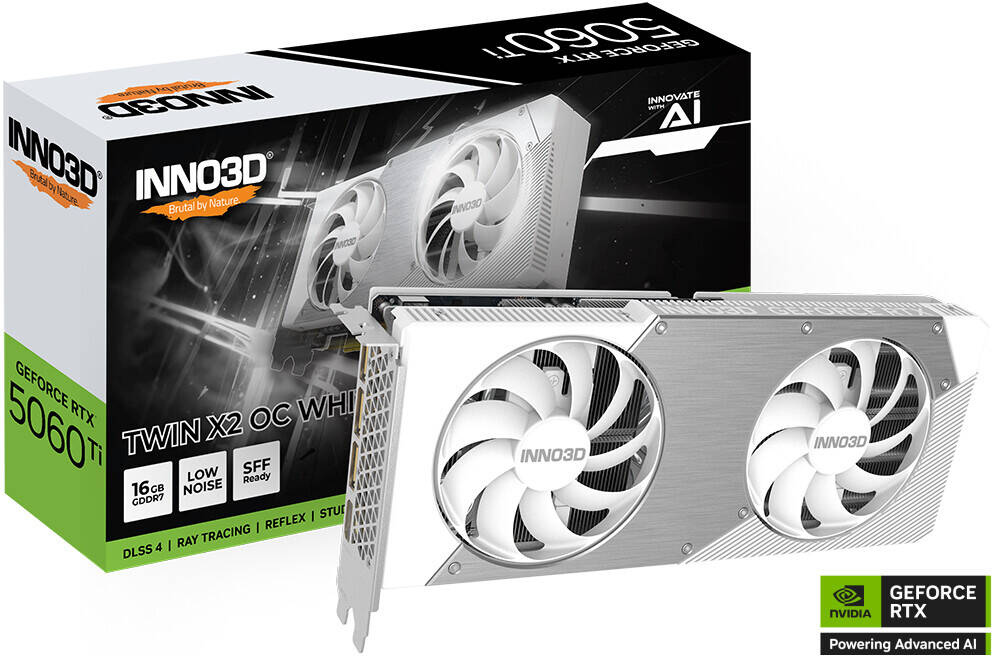 Carte Graphique INNO3D GeForce RTX 5060 Twin X2 OC White