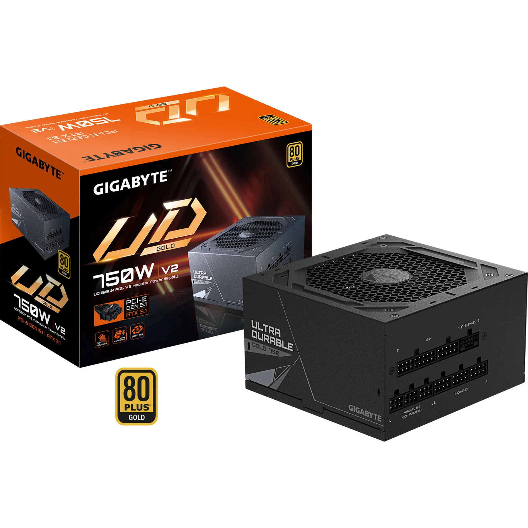 GIGABYTE 750W - GP-UD750GM PG5-80+ Gold