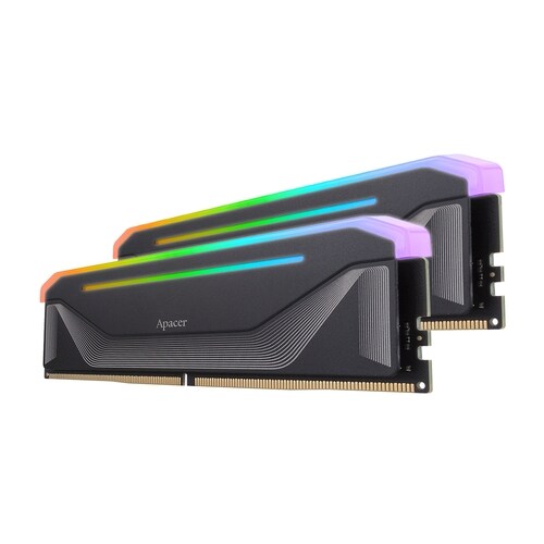 Kit Barrettes mémoire 32Go (2x16Go) DIMM DDR5 Apacer Nox RGB 6000MHz (Noir)